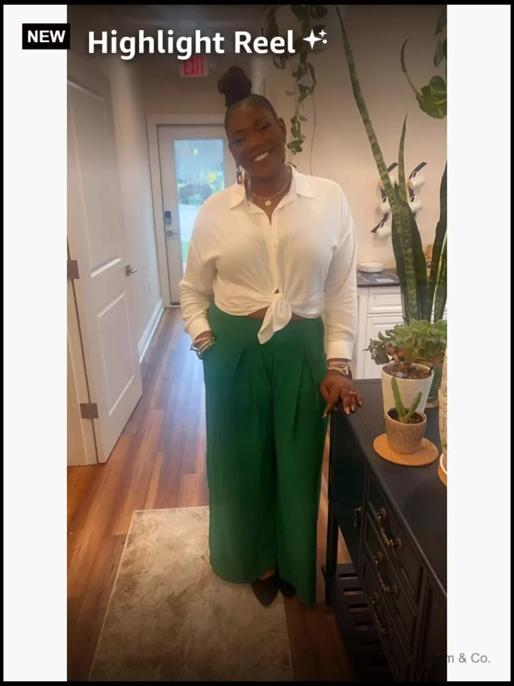 High Waisted Wide Leg Palazzo Pants with Pockets Plus Size - Picture 7 of 7